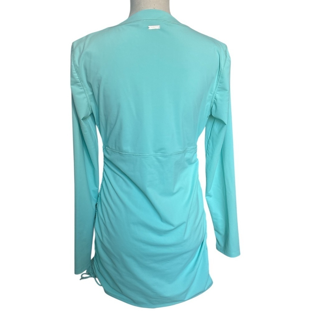 Cabana Life Embroidered Aqua Essentials Rash Guard in Aqua Size Large EUC - Picture 7 of 11